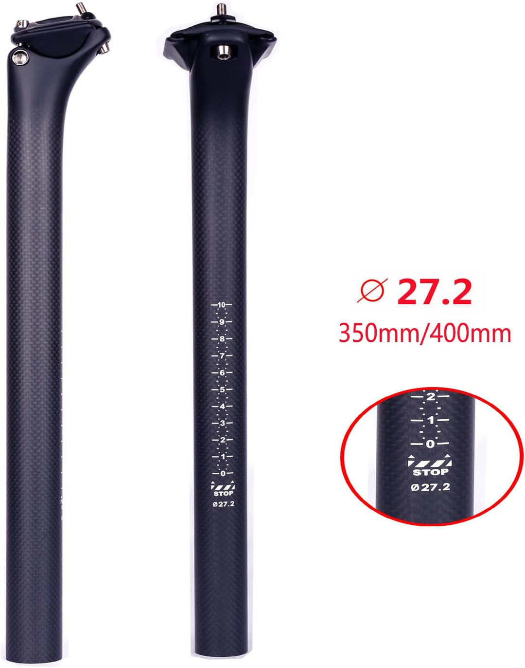 ESEN SP 3k Carbon 27,2/31,6mm * 350 / 400mm Radfahren Fahrrad Sattelstütze Mountainbike/Rennrad BMX