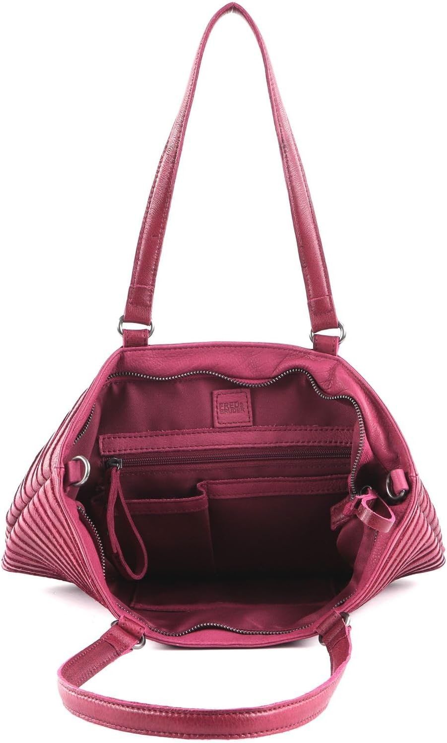 FREDsBRUDER Punz Shopper Tasche Leder 30 cm, orchid pink, Einheitsgrösse
