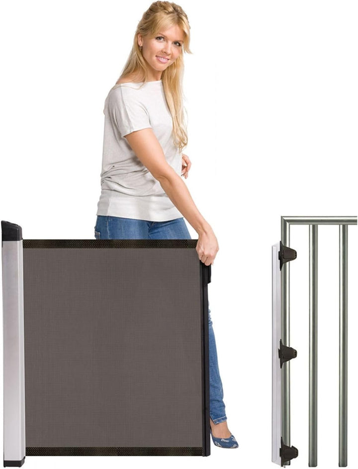 Lascal KiddyGuard Vorderes Sicherheitsgitter für Treppen, diskret, ausziehbar bis 120 cm, schwarz, 2