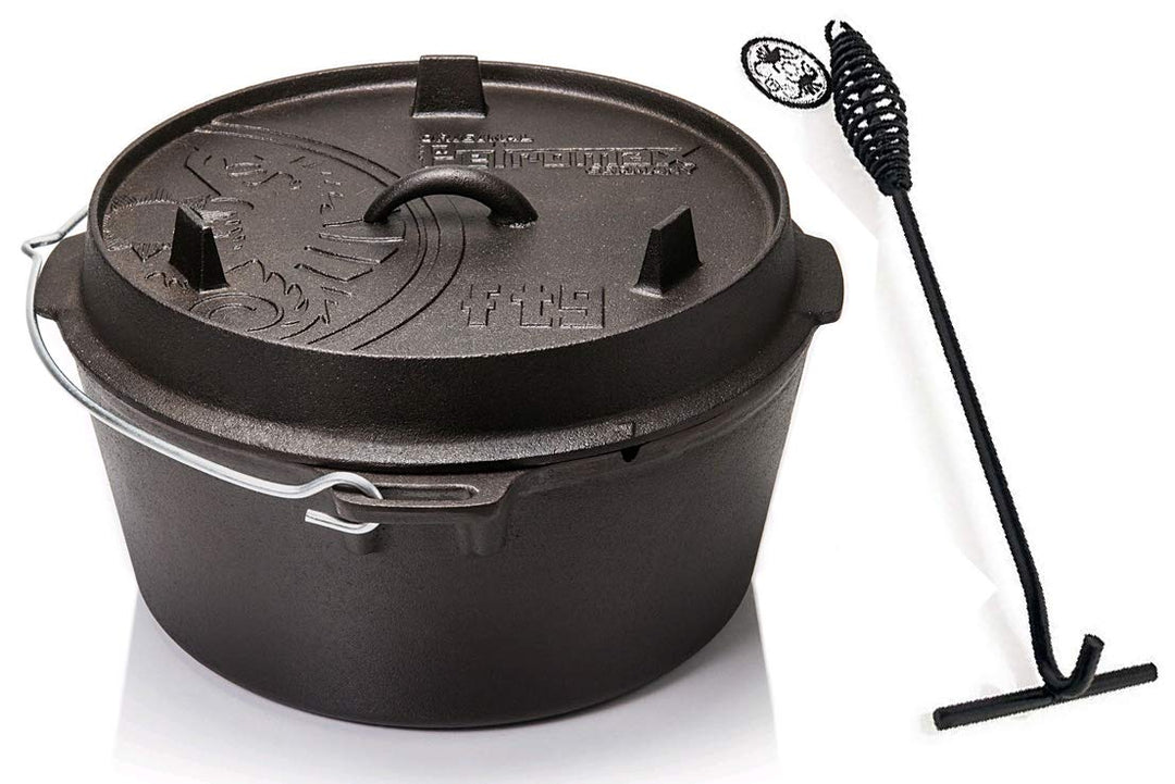 Petromax Feuertopf ft9-t (Dutch Oven Planer Boden) inkl. Deckelheber