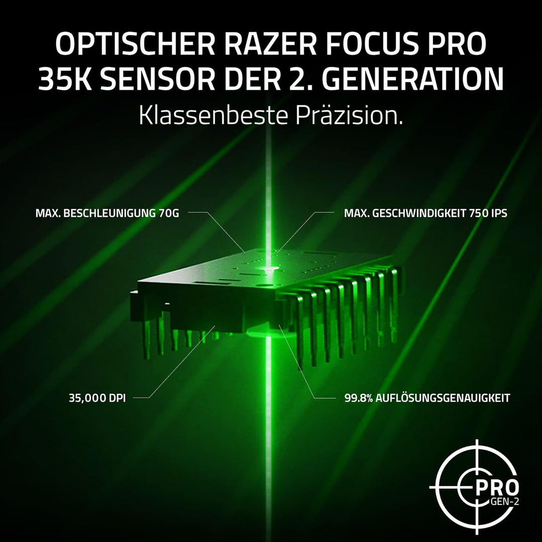 Razer Viper V3 Pro SE - Ultra leichte kabellose symmetrische E-Sport-Gaming-Maus - 54g - Focus Pro 3