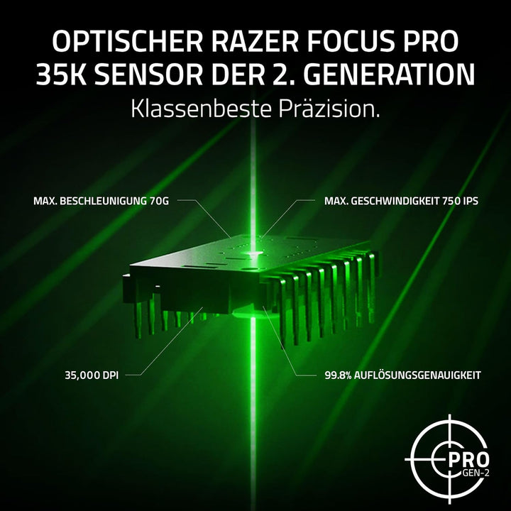 Razer Viper V3 Pro SE - Ultra leichte kabellose symmetrische E-Sport-Gaming-Maus - 54g - Focus Pro 3