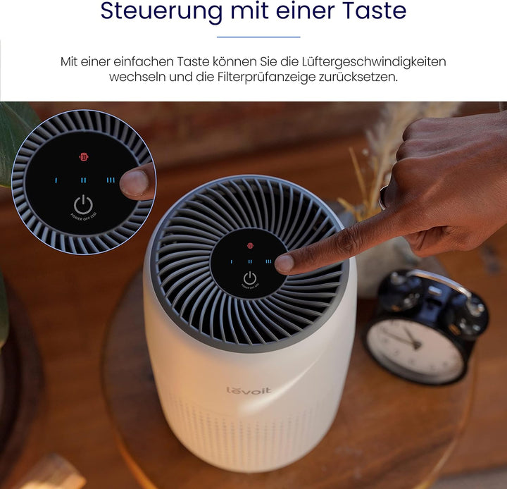 LEVOIT Luftreiniger mit Aromatherapie, HEPA Luftfilter gegen Schimmel, Staub und Tierhaare bis zu 0,