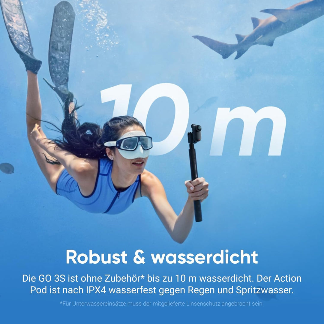 Insta360 GO 3S Fahrrad-MultiView-Bundle 128 GB Schwarz - Tragbare 4K Mini-Kamera, Freihand-POVs, Übe