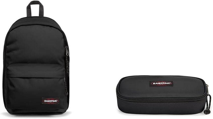 Eastpak BACK TO WORK Rucksack, 27 L Schwarz 43 cm, 27 L Bundle mit Federmäppchen, 84 cm, Schwarz 43