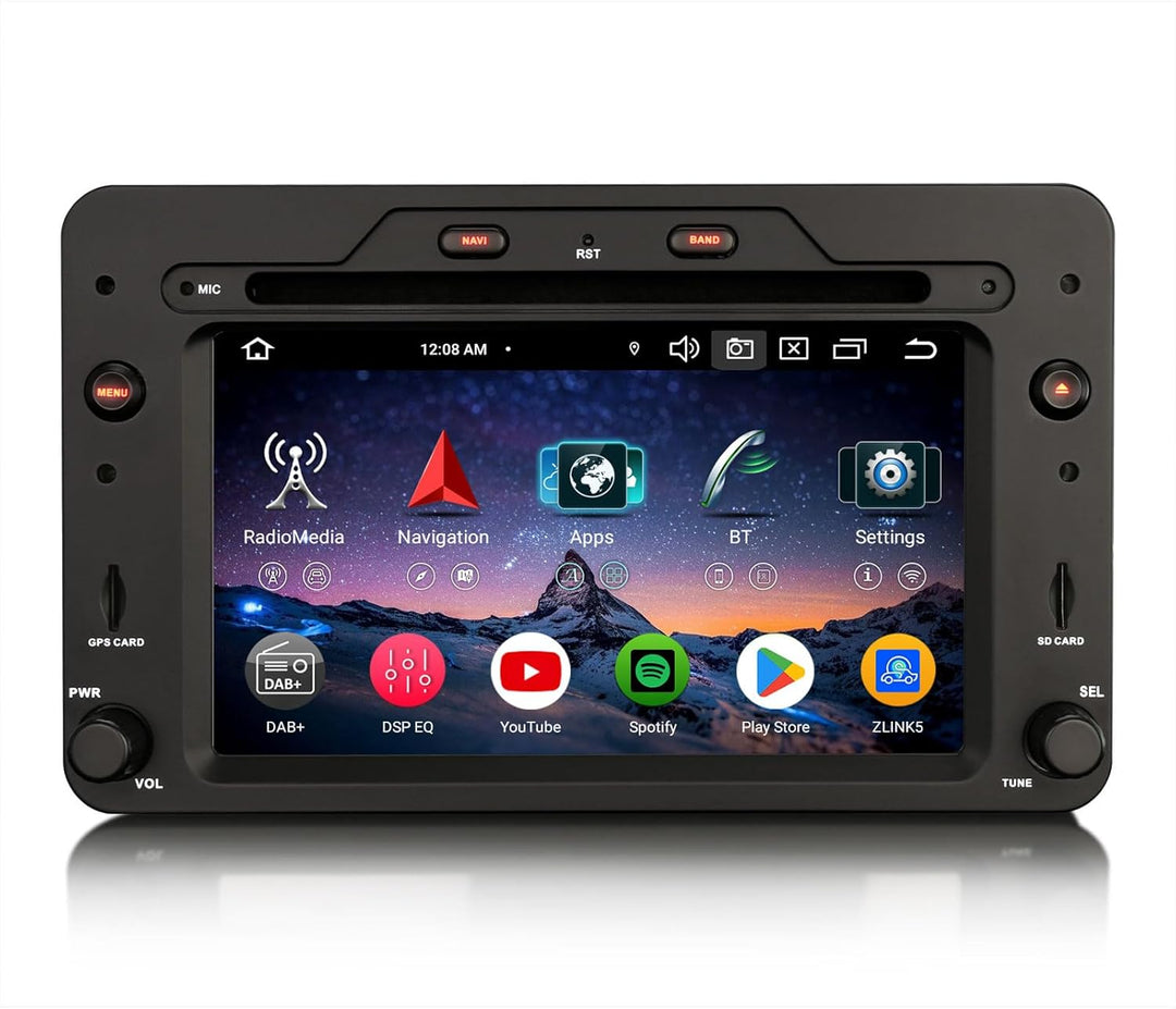 Erisin 8-Kern 4GB+64GB Android 16 Autoradio Bluetooth mit GPS Navigation für Alfa Romeo Spider 159 S