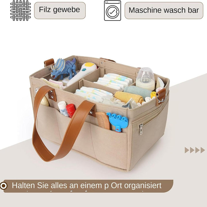 Filz-Kinderzimmertasche, Baby-Organizer-Tasche, Windelaufbewahrungstasche, Kinderzimmer-Windelkorb,