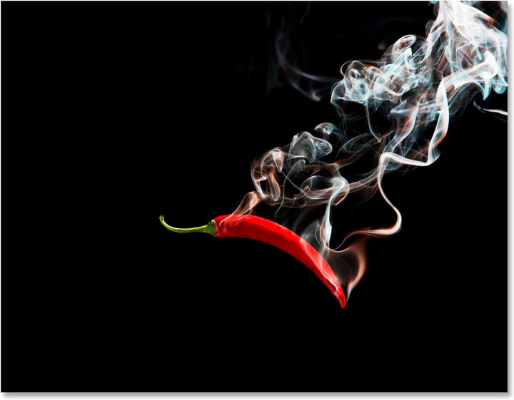 wandmotiv24 Leinwandbild Essen und Trinken 100x75cm, Querformat, Chili, Deko, Bilder auf Leinwand, W