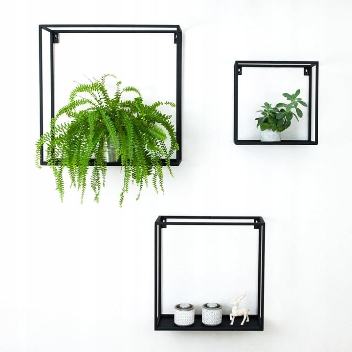 Kapaga - Set 3x Blumenregal - Pflanzenregal aus Metall - Blumenständer - Pflanzenständer - Blumenban