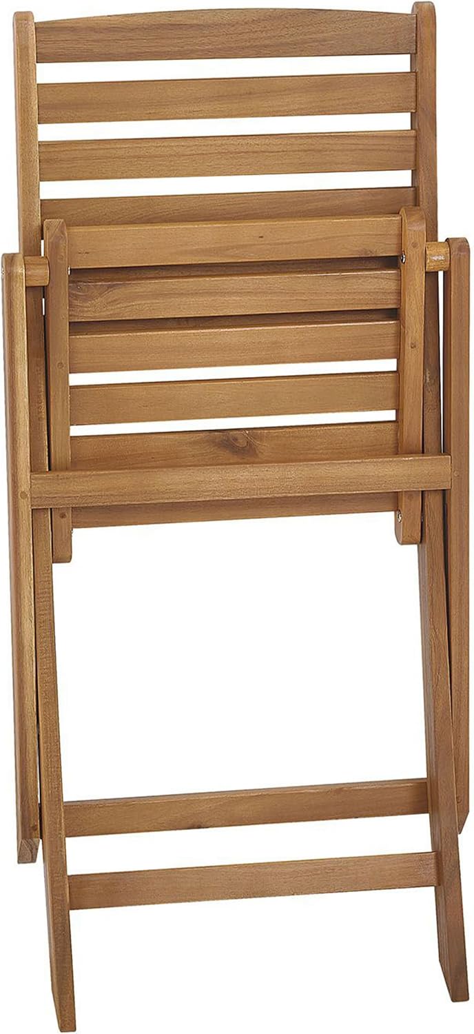 Gartenstuhl im 6er Set hellbraun Akazienholz Klappbar Tolve