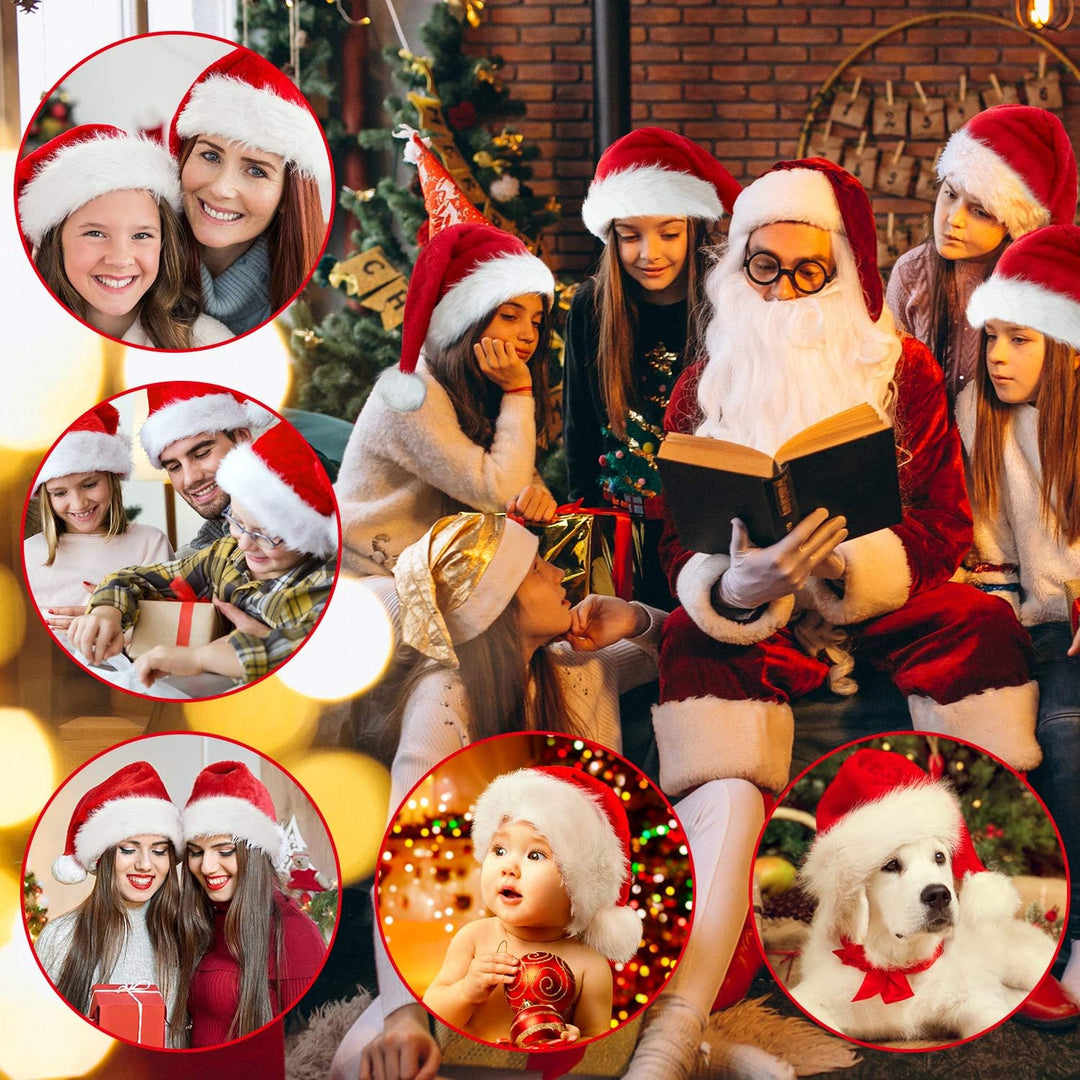 Weihnachtsmütze Nikolausmütze Damen Herren plüsche weihnachtsmann mütze Rote Santa Mütze Bequemes Di
