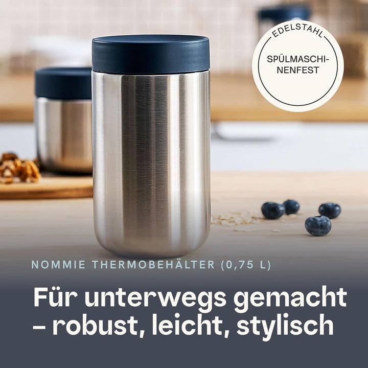 Berghoff Home Thermobehälter für Essen – 0,75L – Edelstahl Warmhaltebehälter – Thermobecher für Getr