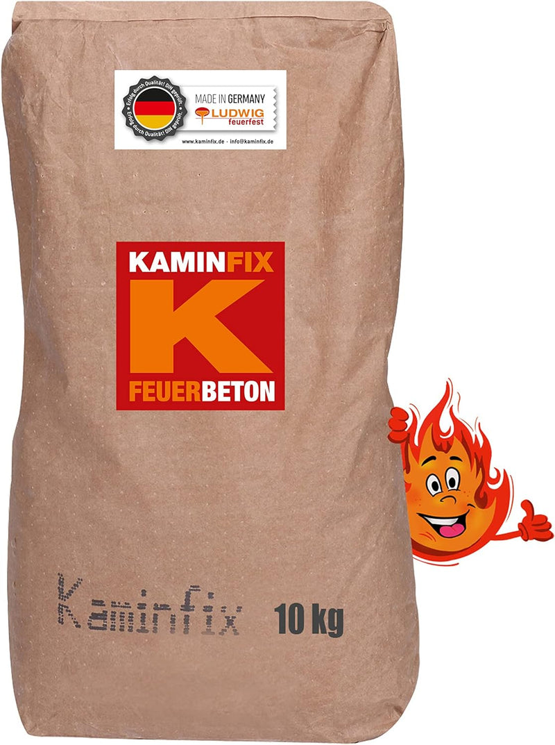 Feuerfester Beton mit 0-6mm Körnung zum stampfen, giessen und vibrieren. Einsatztemp. 1300°C Made in