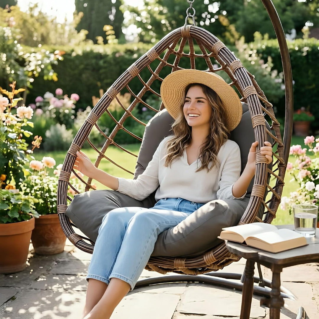 Hängesessel Kissen Ersatzkissen Outdoor: Thick Soft Polyester Sitzkissen 80x120 cm Egg Swing Cushion