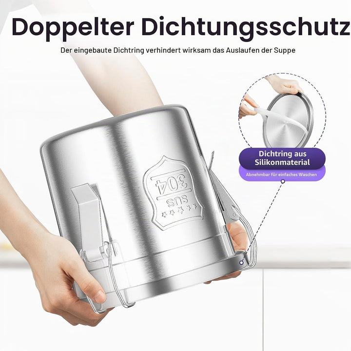 6L Luftdichter Eimer mit Deckel, Lebensmittel Küche Edelstahl Eimer Küche Getreidebehälter, Edelstah