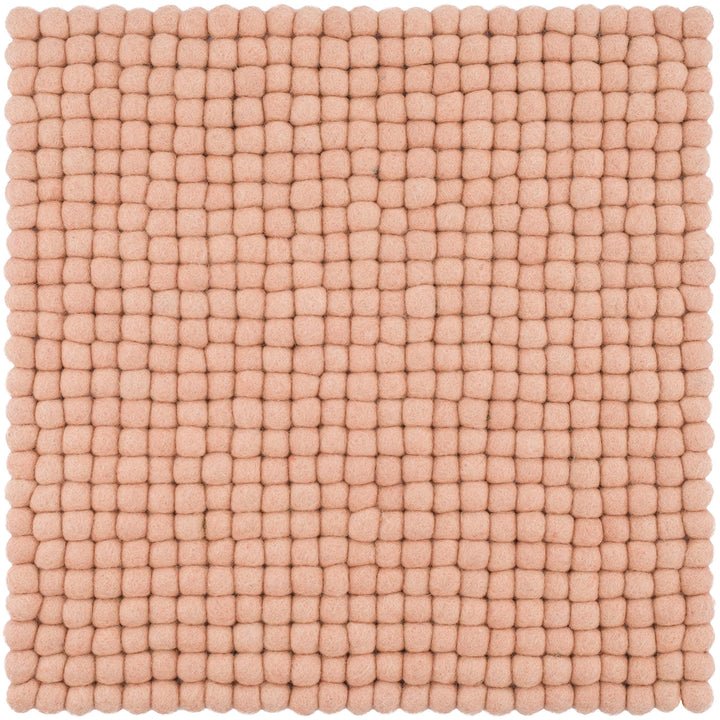 myfelt Filzkugel-Sitzauflage Stuhlauflage - Merle - quadratisch, 36x36 cm, Rosa, Rosa