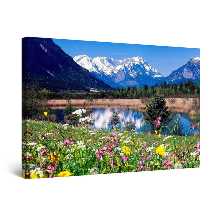 Startonight Bilder Berge im Frühling, Leinwandbilder Moderne Kunst, Landschaft Wanddeko Kunstdrucke,