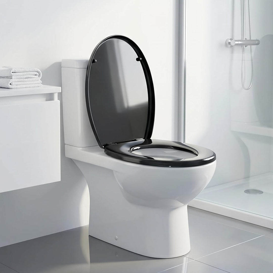 WC-Sitz Soft Close, Soft Close WC-Sitz mit Schnellverschluss für einfache Reinigung, Standard-Klo-To