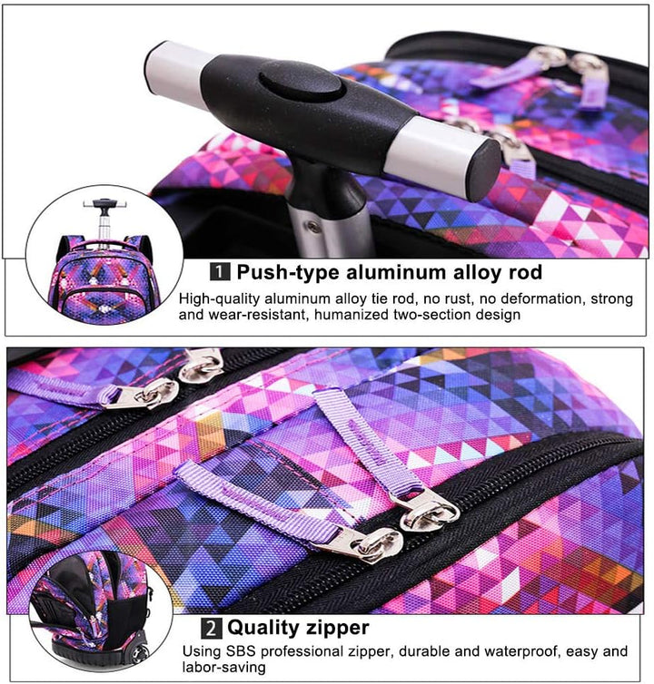 CONPHERON Trolley Rucksack Schulrucksack Schüler Multifunktionaler Rucksack Schultaschen Koffer Lapt