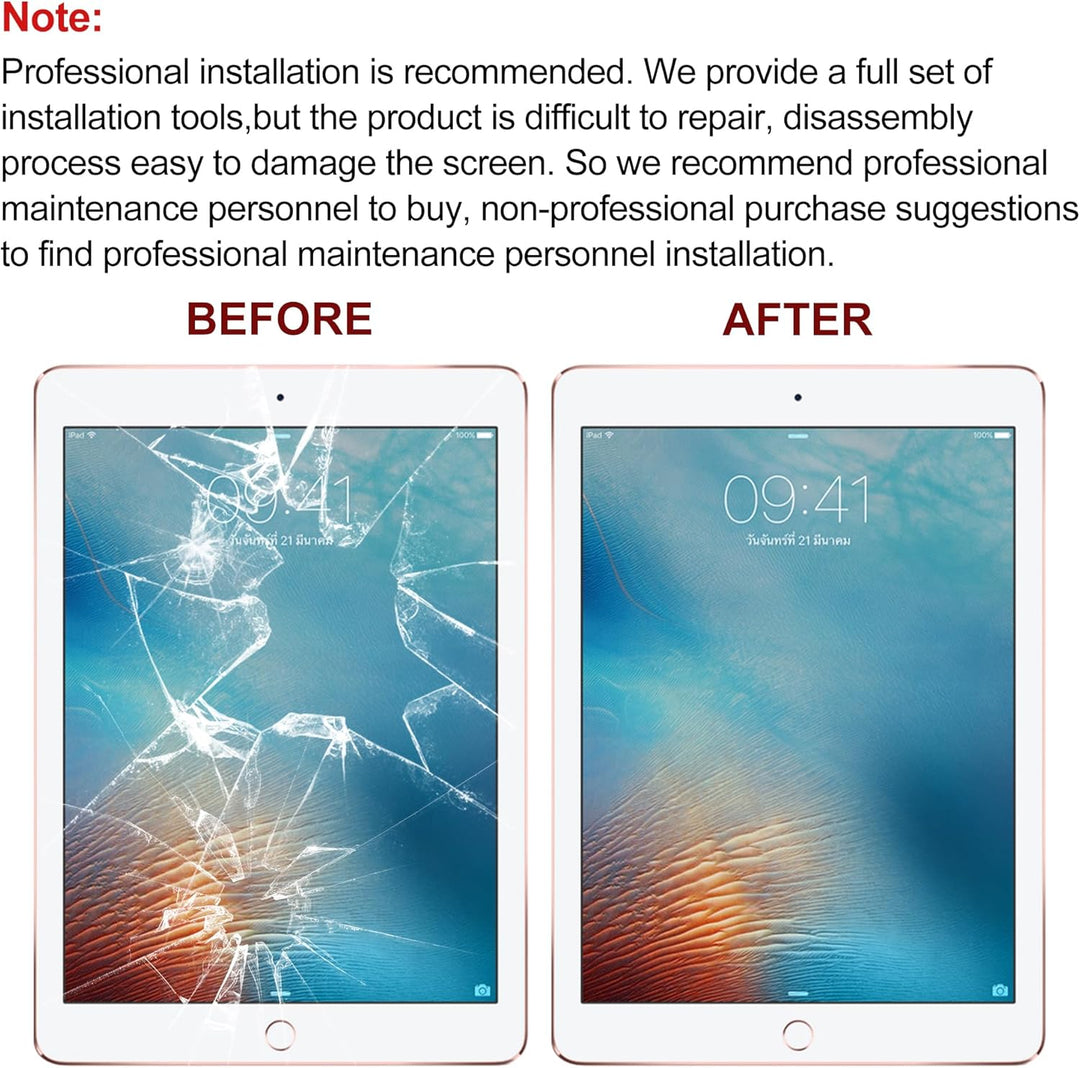 Neue Weiss Touchscreen Glas Digitizer Ersatz für iPad Pro 9.7 2016 A1673 A1674 A1675 Touchscreen Fro
