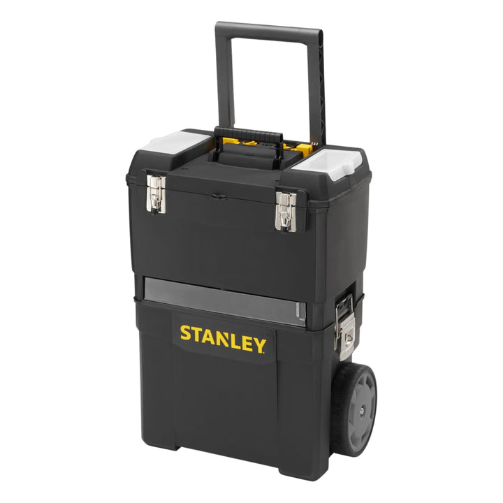Stanley Rollende Werkstatt (47,3 x 30,2 x 62,7 cm, zwei separat verwendbare Werkzeugboxen, robuster