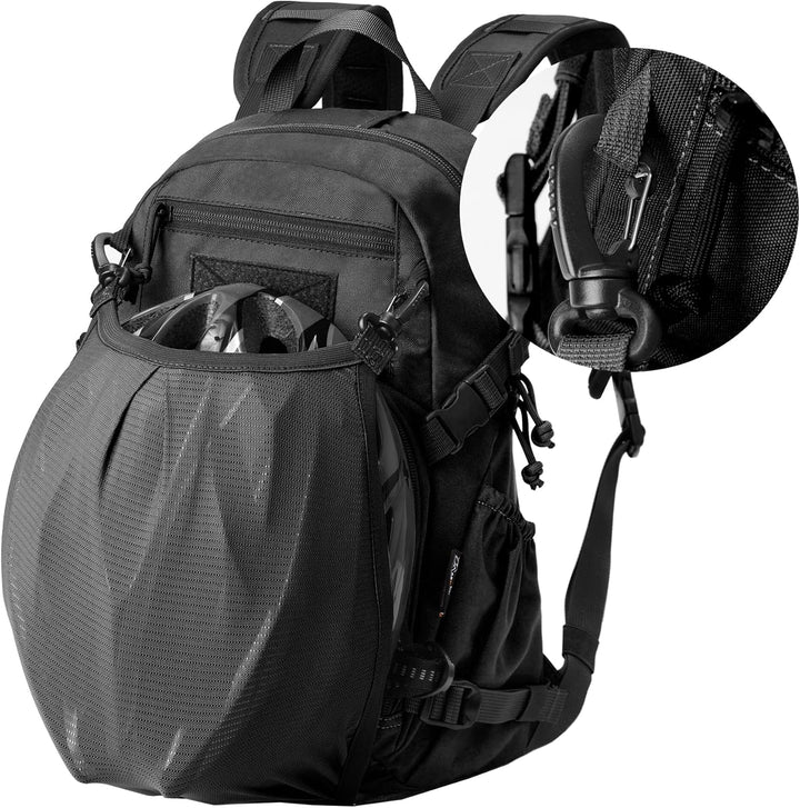 Mardingtop 15L Rucksack Herren Fahrradrucksack mit Helmnetz Wanderrucksack Klein Militär Backpack mi