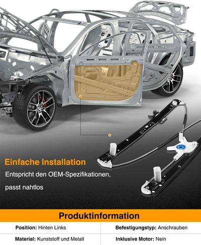 Frankberg Fensterheber Ohne Motor Hinten Links Kompatibel mit R-a-n-g-e R-o-v-e-r Sport L494 2.0L 3.