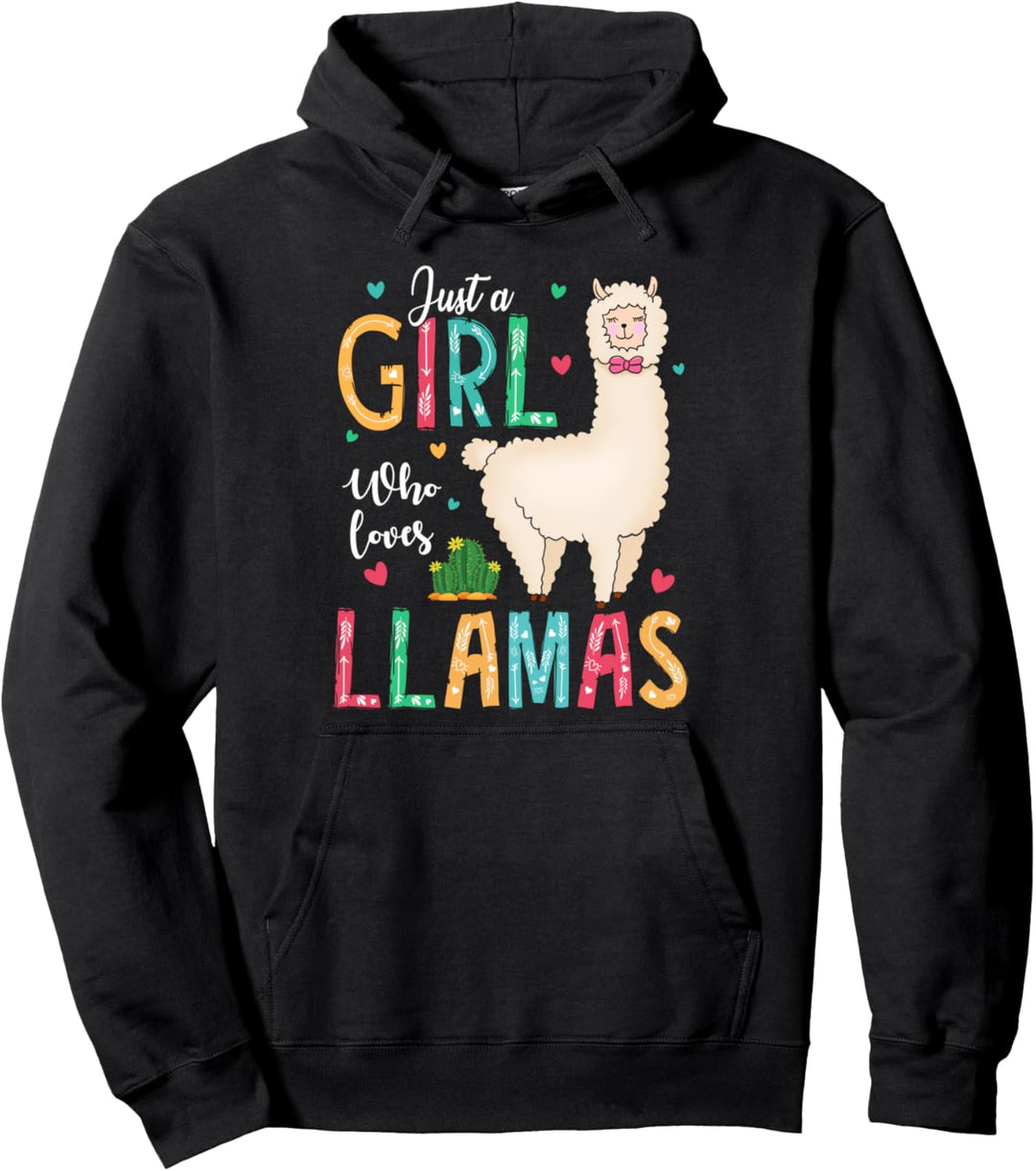 Nur ein Mädchen, das Lamas liebt Lustig Lama Alpaka Geschenk Pullover Hoodie