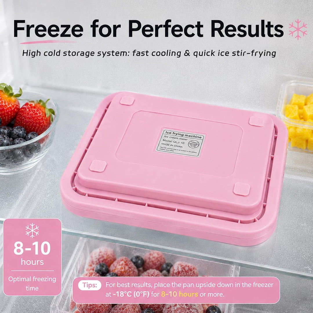 Eisplatte zum Eis Machen, Kommt mit 2 Spateln Ice Cream Machine, Ice Rolls Maschine, Eisenrollmaschi