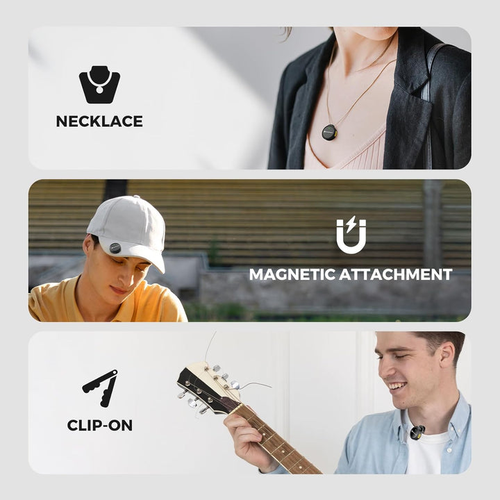 NearStream Wireless Lavalier Mikrofon für iPhone/Android,drahtloses Ansteckmikrofon mit Lightning/US