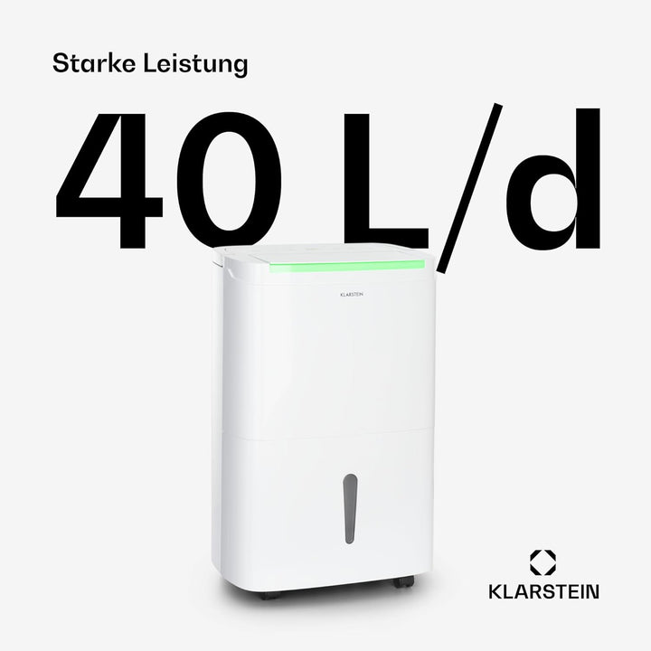 Klarstein DryFy Connect 40L Smart Luftentfeuchter, 40L/24h, WiFi App Steuerung, 7L Tank, Automatisch