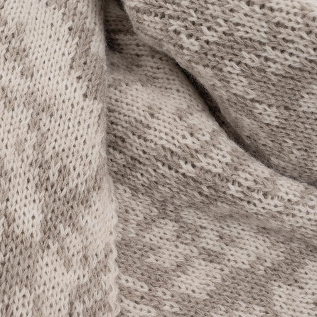 KNIT FACTORY - Lea Dreiecksschal Beige/Iced Clay, Beige/Iced Clay
