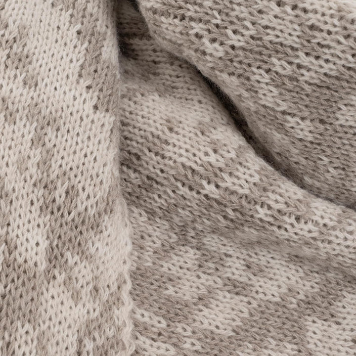 KNIT FACTORY - Lea Dreiecksschal Beige/Iced Clay, Beige/Iced Clay