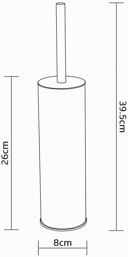 BGL 304 runder, Langer Toilettenbürstenhalter aus 304 Edelstahl Gold, Gold