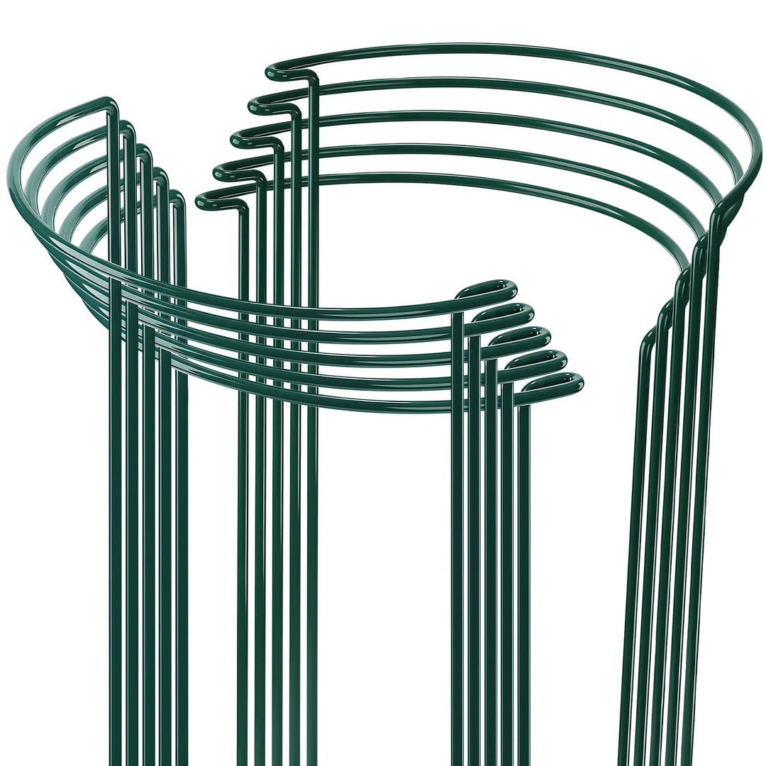 Pflanzenstütze Ringkäfige, SproutMaven 10 Stück Metall Halbrunde Garten Pflanzenhalter Blumenstütze