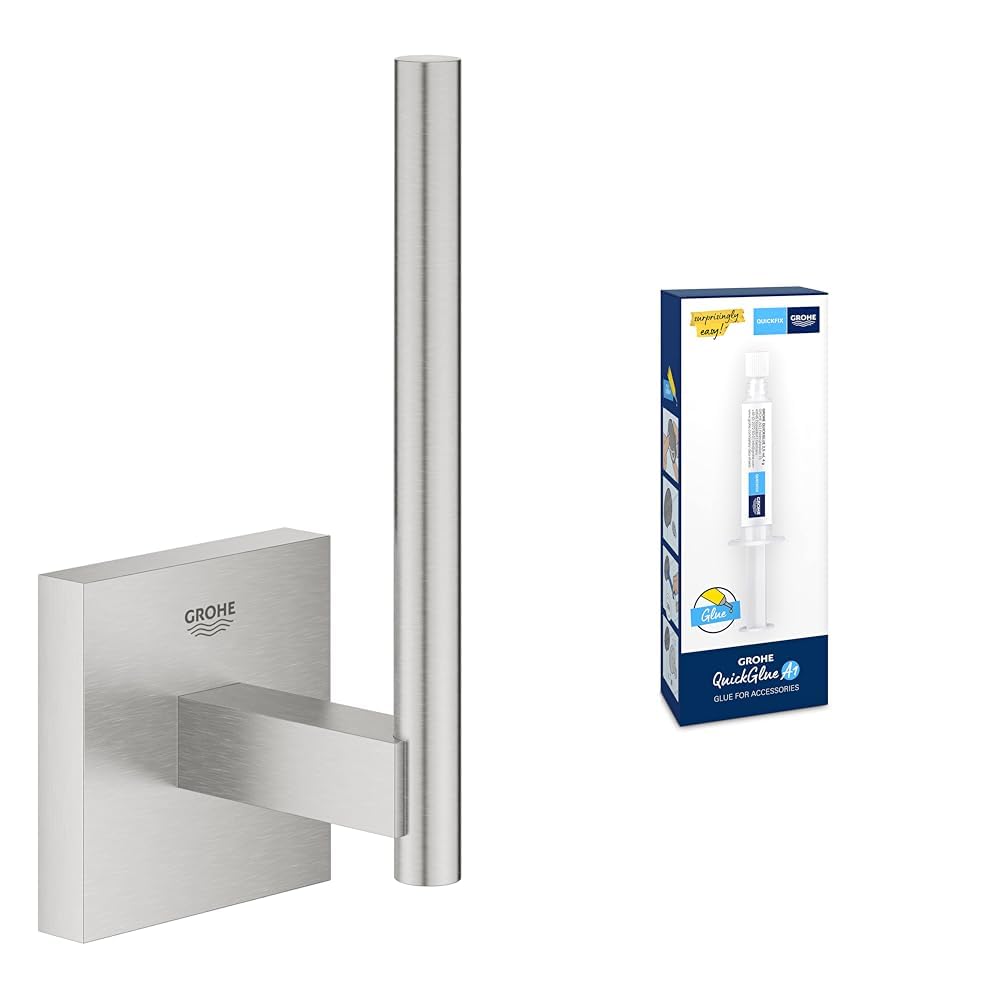 GROHE Start Cube - Reservepapierhalter (Wandmontage, verdeckte Befestigung, Material: Metall), super