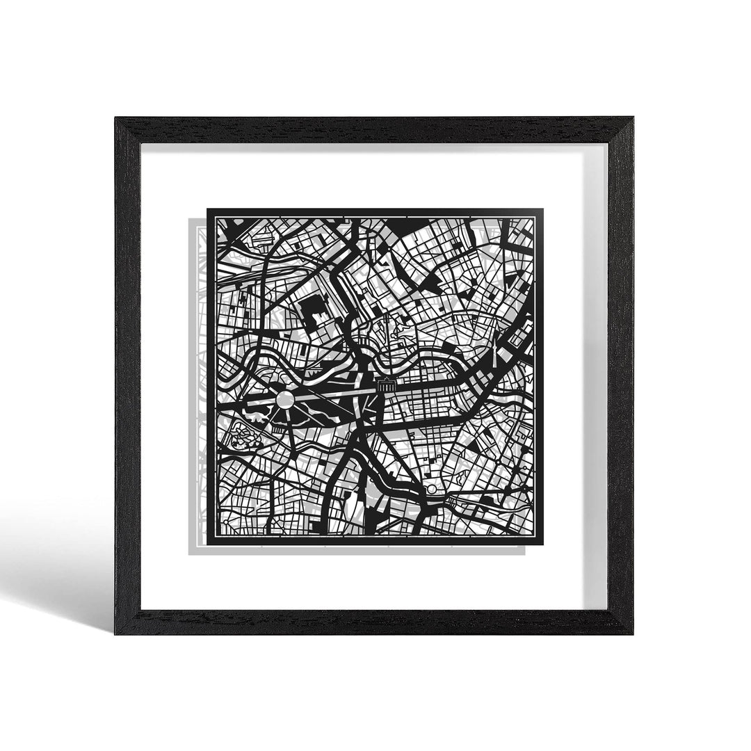 O3 DESIGN STUDIO - Marco de Papel para mapas, 22,8 x 22,8 cm, en Caja de Regalo, Fondo, autocambiant