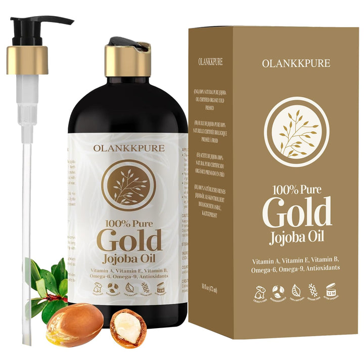 Jojobaöl naturrein &amp; kaltgepresst – 473 ml Bio-Jojoba Öl (100% rein, unraffiniert, hautverträglich)
