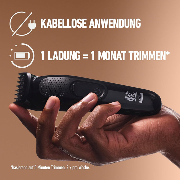 King C. Gillette Barttrimmer für Herren, kabellos, für kurze Rasur, mittel und lang, nachfüllbar
