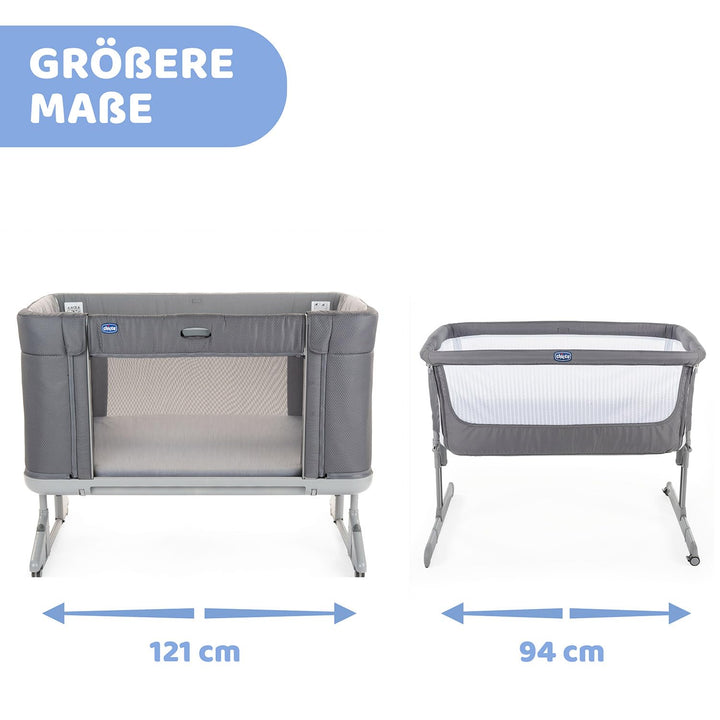 Chicco Next2Me Forever Moon Grey Schaukelbett Mondgrau 60 x 120 cm, Mondgrau 60 x 120 cm