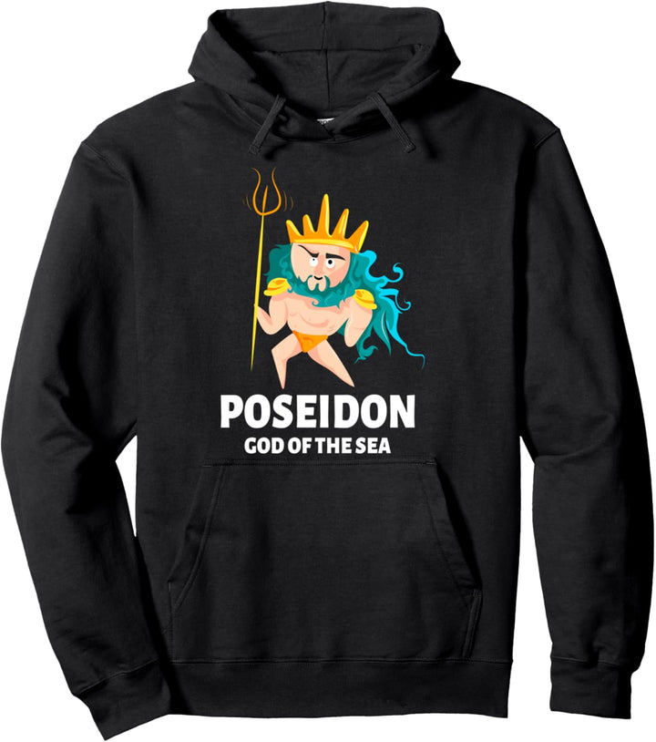Poseidon Sea God Gott der Meere Griechenland Athen Pullover Hoodie