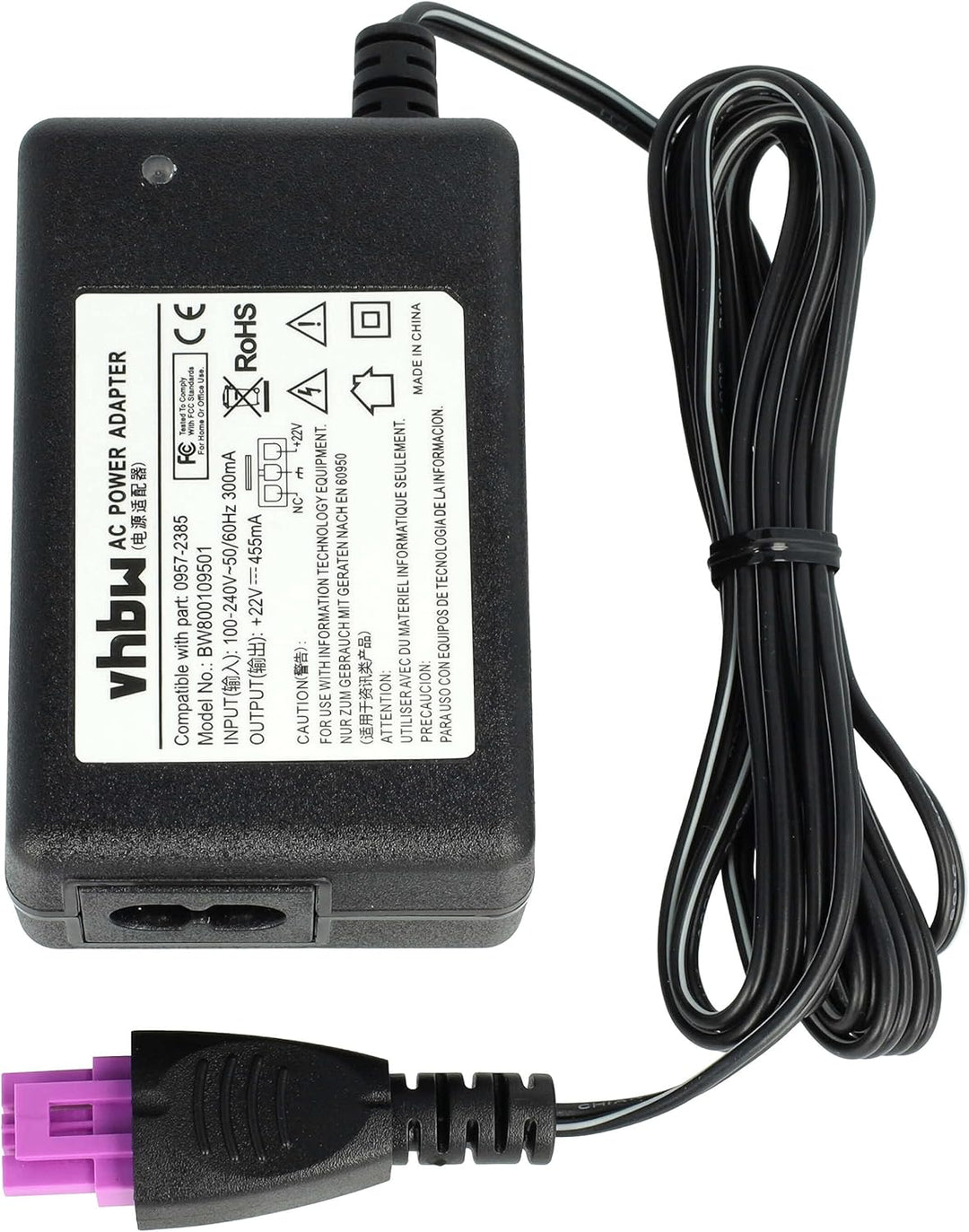 vhbw Netzteil kompatibel mit HP DeskJet 10, 15, 25; HP OfficeJet 26 Drucker - 200 cm