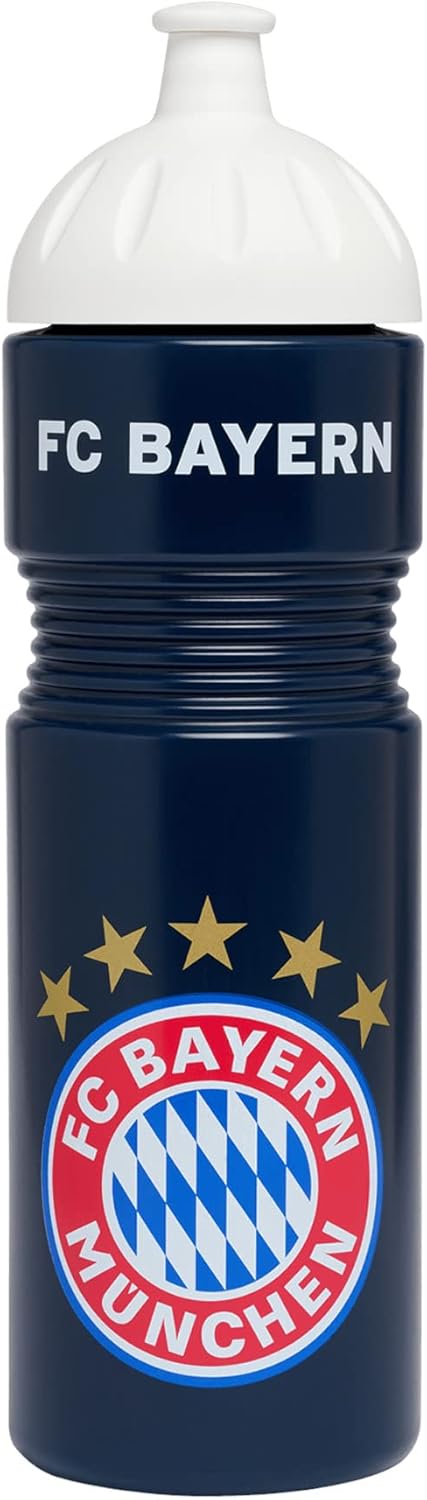 FC Bayern München Trinkflasche | Sporttrinkflasche | 0,75l Navy 700 ml, Navy 700 ml