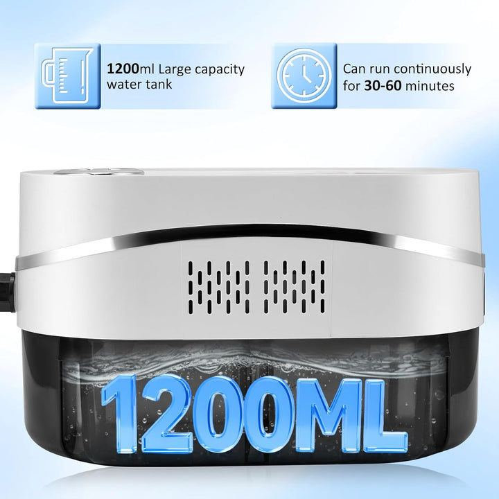 Dampfreiniger für Alles 1200 ml, 2500W Handdampfreiniger mit 8 Zubehör, 4.5 Bar Tragbarer Dampfreini