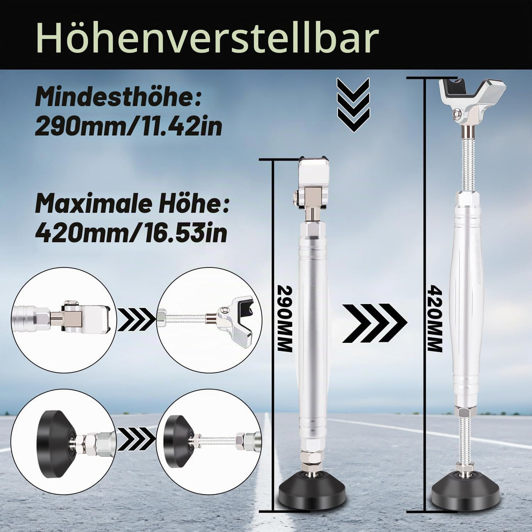 JFG RACING Motorrad-Radständer Nachrüstung, tragbar, vorne, hinten, Radständer, Paddock-Ständer, Ket