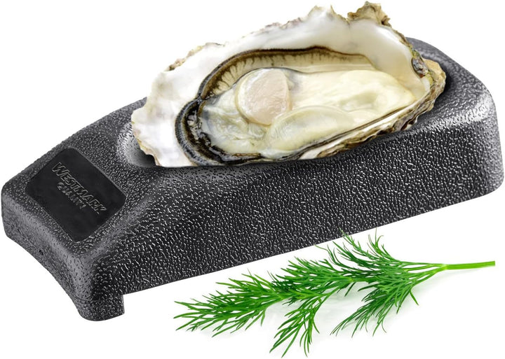 Westmark Austern-Set: 1 Austernbrecher, beidseitig geschliffene Klinge + 1 Austernhalter mit Anlegek