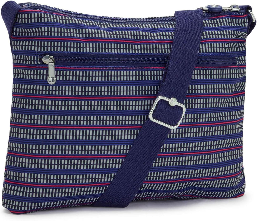 Kipling Damen Alvar Umhängetaschen Blau Geo Print, Blau Geo Print