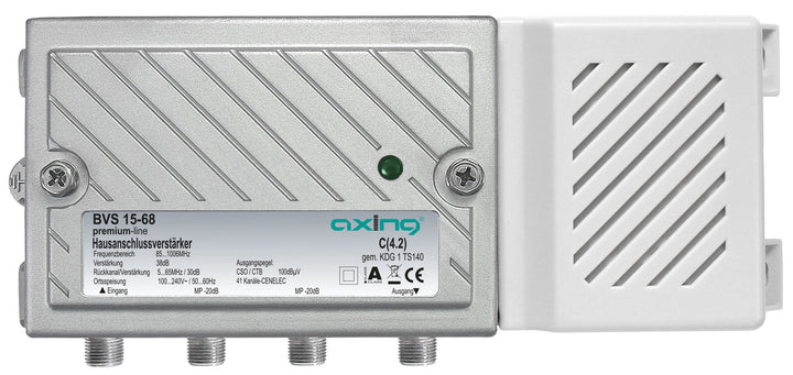 Axing BVS 15-68 Hausanschlussverstärker (38dB, 1006MHz, 100dBµV) mit aktivem Rückkanal 5-65 MHz Vers