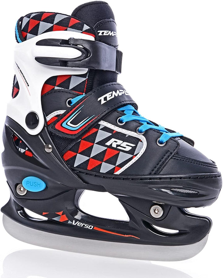 TEMPISH Jungen RS Verso Ice Kinderschlittschuh I in 4 Grössen verstellbar I Eishockey I schwarz-rot-