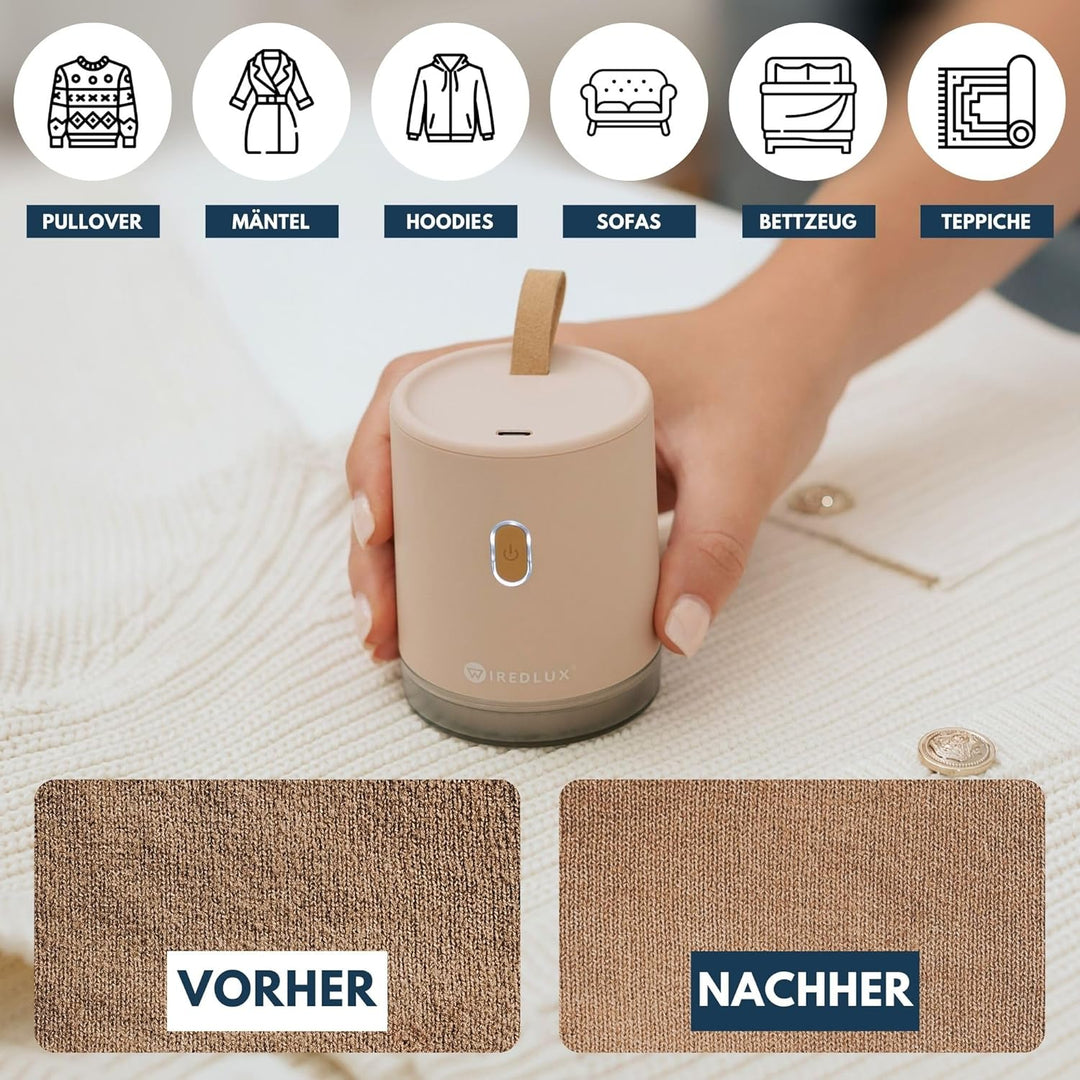 Fusselrasierer elektrisch – Fusselentferner & Entfussler für Kleidung, kompakt & tragbar – wiederauf